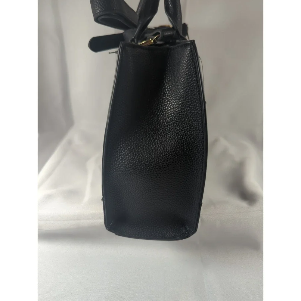 Nanette Lepore Black Madilyn Vegan Leather Satchel NWT